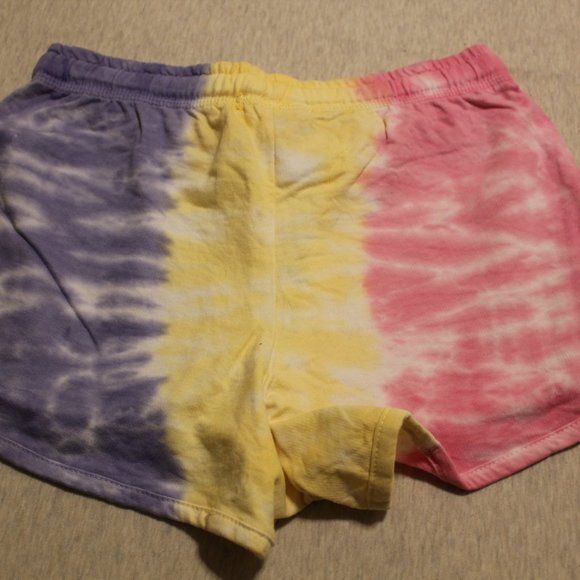 Dreamsicle Pink Yellow Tie Dye Shorts - Picture 3 of 3
